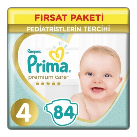 Prima Bebek Bezi Premium Care Fırsat Paketi Maxi 4 Beden 84 Adet